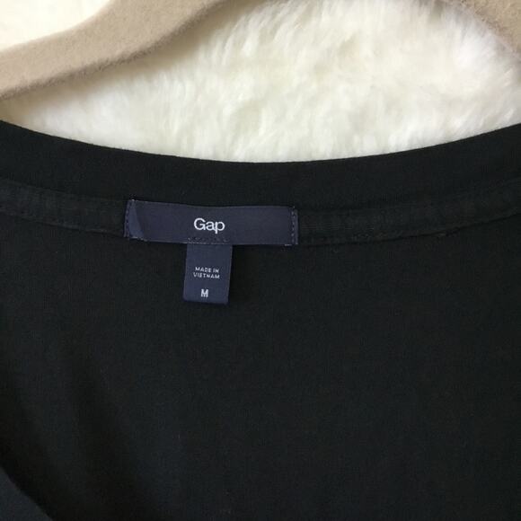 Gap Black Scoop-Neck Bowtie Short Sleeve Top - Picture 3 of 7